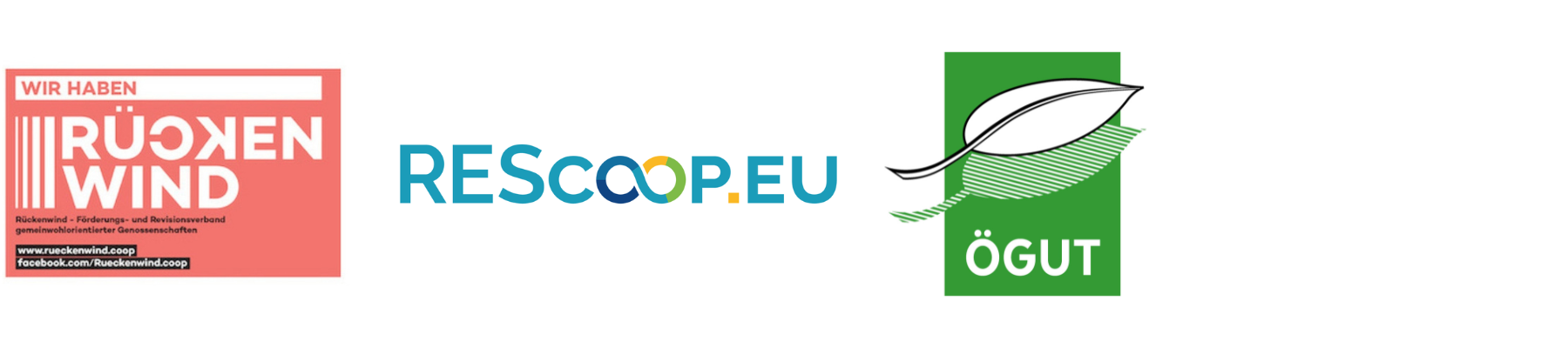 Rückenwind, Rescoop und ÖGUT Logo